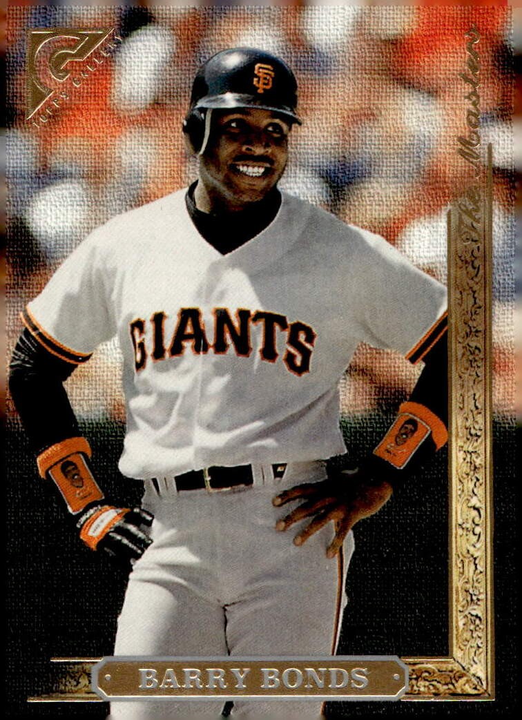 Barry Bonds #156 Baseball Cards 1996 Topps Gallery trading card — raw and PSA graded price guide