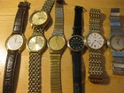 LOT OF 7 SEIKO QUARTZ 1970'S VINTAGE MENS WATCHES NOT WORKING GOOD PROJECTS