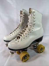 Riedell 297 Roller Skates Sz 5 Womens White Sure Grip Century Belair Olympian