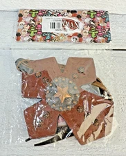 Showman Equestrian Horse Saddle Leather Tie On Cross With Bronze Star NEW IN BAG