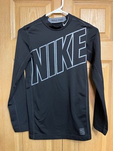 Nike Pro Shirt Youth XL Black Dri-Fit Compression Athletic Training Top Outdoor