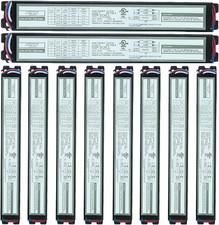 10 Pack Electronic Fluorescent Ballast for 2 F32T8 Lamps, Auto Restart