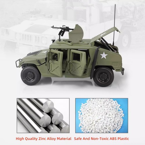 24cm Diecast Alloy 1/18 For Hummer Hmmwv Battlefield Vehicle Simulation Model - Picture 6 of 17