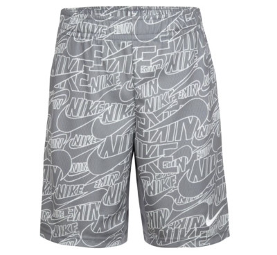 Nike Children Kids Boys Shorts Grey White Swoosh 2 3 4 5 6 Years New
