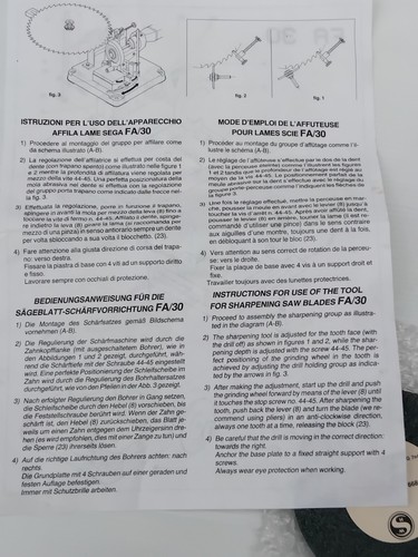Sägeblatt-Schärfgerät FA30 - Bild 18 von 23