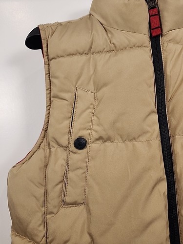 Gap Puffer Vest Youth Size M 8-10 Reversible Red Side Tan Side Pockets Cozy - Picture 12 of 15