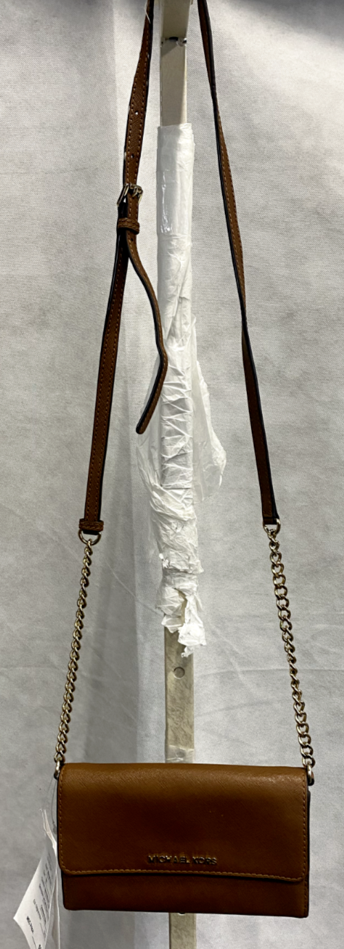 Michael Kors Jet Set Brown Crossbody Wallet Purse