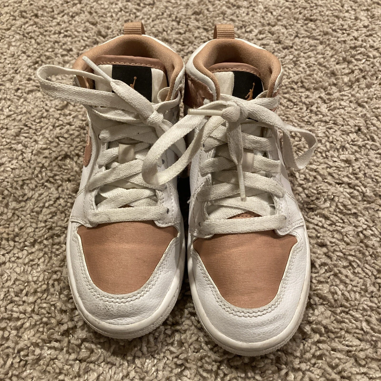 Nike Air Jordan 1 Mid PS bambino taglia 12C bianco oro rosa comfort 640737 190