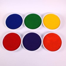 Paint Pads handprint Giant Coloured Non Toxic Art Sponge Painting 15cm Pack of 6