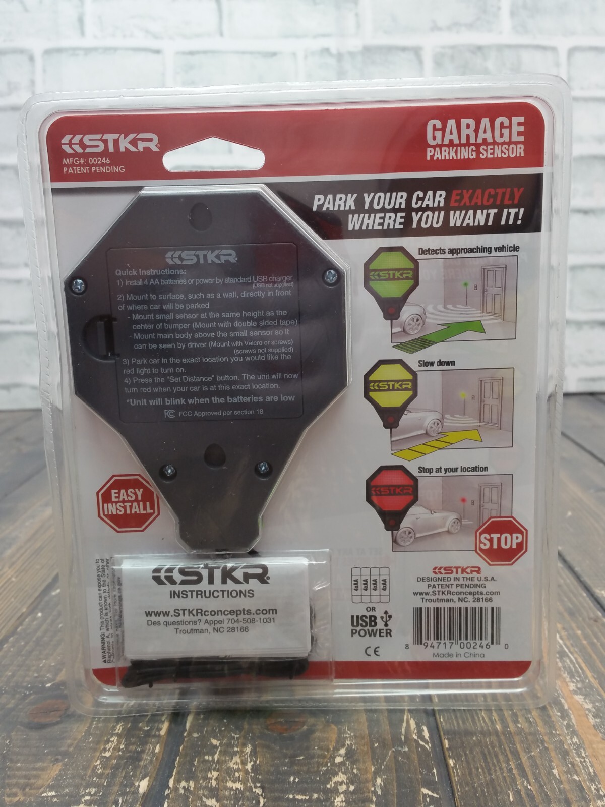 Striker Concepts 00246 Adjustable Garage Parking Sensor Aid, Dark Gray
