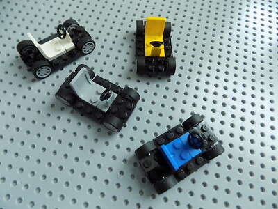 Lego Vehicle, Base x x 2/3 with Wheels Chair and Steering pick your  color