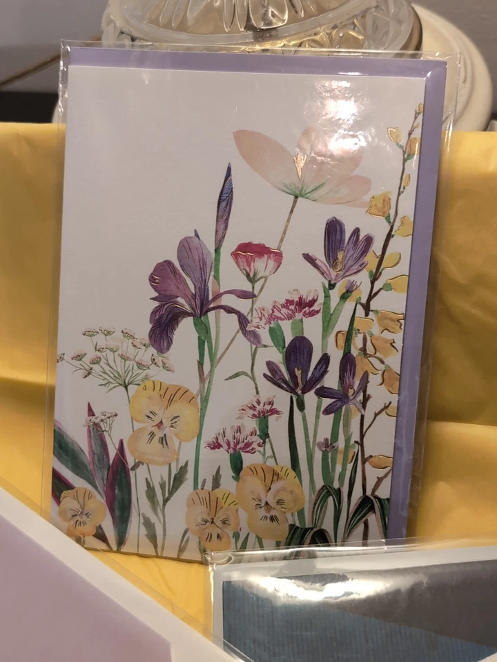 PAPYRUS Lot of 3 Thank You Greeting Cards -Floral and Simple Geometric Designs - Image 2 of 4