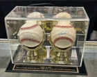BARRY BONDS BOBBY BONDS SIGNED BALL BASEBALL W/ CASE TRISTAR COA CERT AUTO