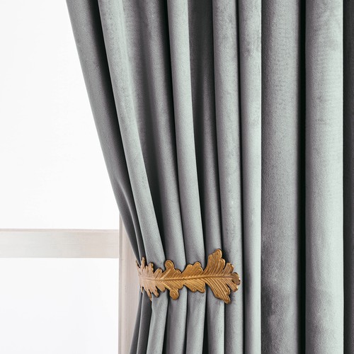 Luxury Velvet Curtains Green Ready Made Thick Thermal Blackout Curtains Drapes - Picture 22 of 54