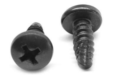 #10 x 1/2 Thread Cutting Screw Phillips Pan Head Type 25 Black Oxide