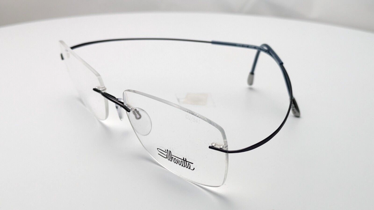 Silhouette 5515 CU 4540 Moonlight Blue Rectangle Unisex Rimless