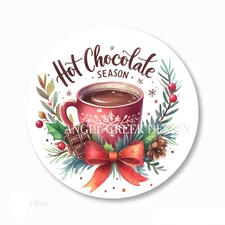 Hot Chocolate Season Cocoa Favors Hot Cocoa Stickers Labels Envelope Seals