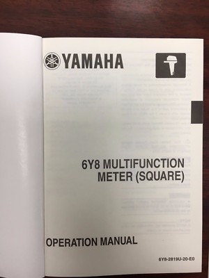 Yamaha , 6Y8 Multi-function Meter , Operation and Installation