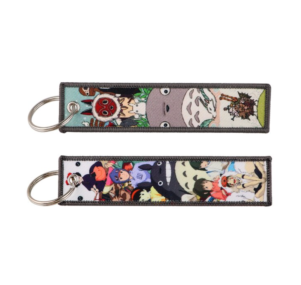 Studio Ghibli Movies Embroidered Double Sided Key Tag Keychain | eBay