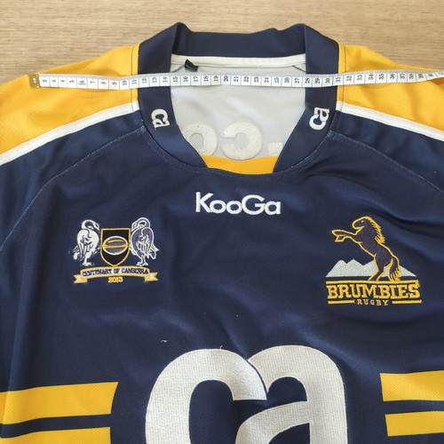 KooGa Brumbies Mens Size XL XXL Centenary Of Canberra 2013 Super 14 Rugby Jersey - Picture 12 of 14