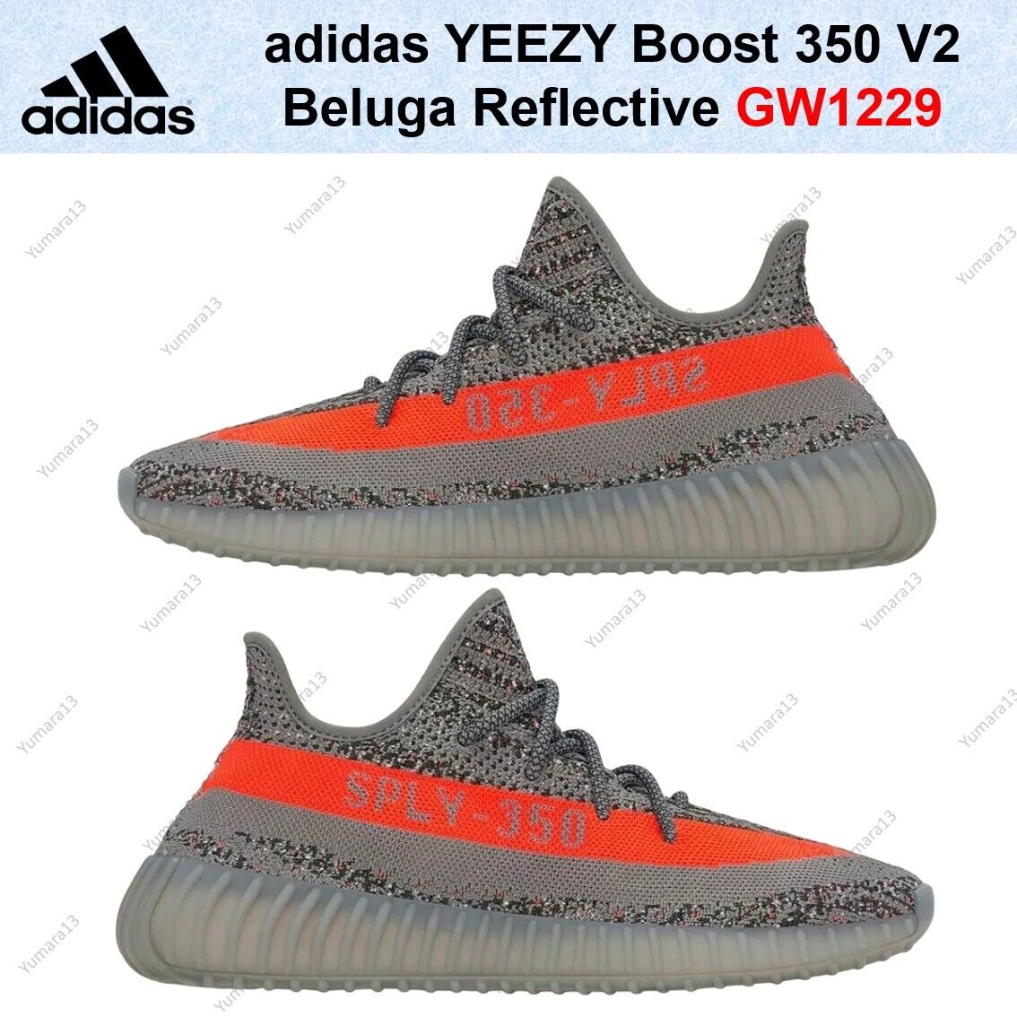 adidas YEEZY Boost 350 V2 Beluga Reflective GW1229 Men's adidas YEEZY Boost 350 V2 Beluga Reflective GW1229 Men's