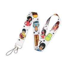 Bob's Burgers Cartoon Series Characters White ID Holder Lanyard Keychain