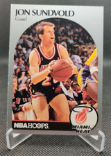 1990-91 NBA Hoops #172 Jon Sundvold Miami Heat Basketball Card