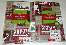 CHRISTMAS Vinyl Tablecloth Assortment NORTH POLE /MERRY CHRISTMAS Your Choice
