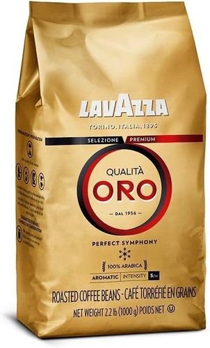 Lavazza Qualità Oro Whole Bean Blend, Medium Roast, 2.2 Pound (Pack of 1) ,100% - Picture 3 of 6