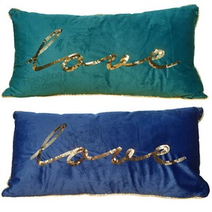 blue long pillow