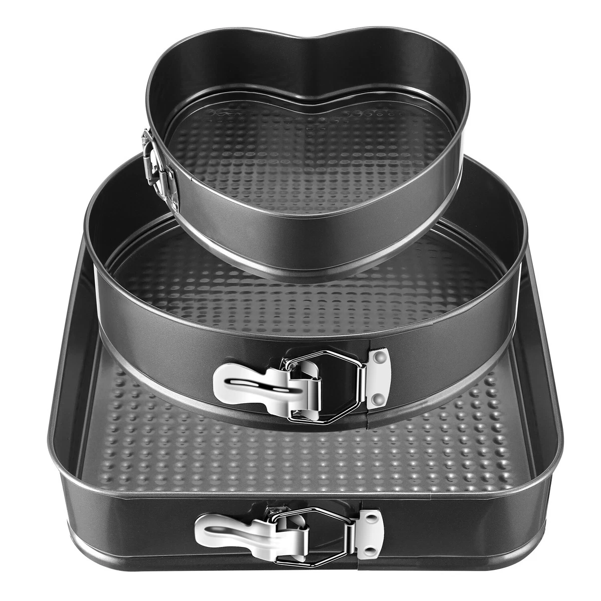 3PCS Non stick Springform Cake Pan Leakproof 9