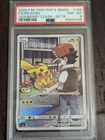 THAI Pokemon Ash & Pikachu Legendary Clash Cosmic Eclipse Full Art #198 PSA 8