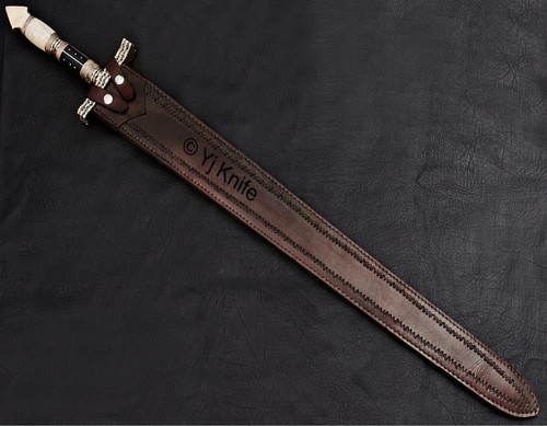 CUSTOM HANDMADE 35 ZOLL DAMAST STAHL WIKINGER JAGD SCHWERT KAMPFSCHWERT - Bild 6 von 6