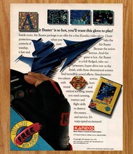 Kaneko Air Buster Jet Shoot'em Up - Video Game Print Ads Poster SEGA Art 1991
