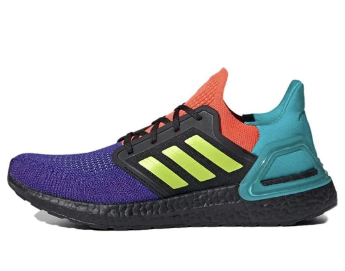 Adidas UltraBoost 20 Multicolor Black Purple Teal FV8332 Boost Mens Size 12  | eBay