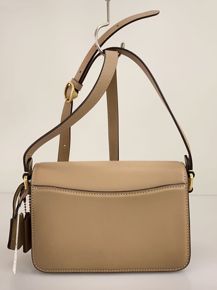 COACH Shoulder Bag BEG Solid Color C7936 Mocha Beige Studio