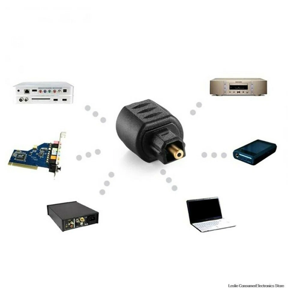 Mini Optical Audio Adapter 3.5mm Female Jack To Digital Male Plug For Toslink AU - Image 4 of 4