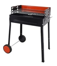Omcan USA 47312 23 1/2" Steel Charcoal Commercial Outdoor BBQ Grill w/ Stainless