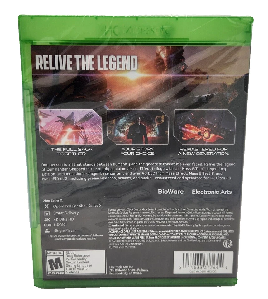 Mass Effect -- Legendary Edition (Microsoft Xbox One, 2021) New Sealed US Ver. - Image 2 of 4