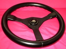 Volante originale MOMO Cavallino 380 mm in pelle nera pulsante clacson JDM Japan