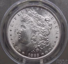 1885 "P" Morgan SILVER Dollar $1 PCGS MS63 #336 OGH Old Green Unc BU ECC&C, Inc.