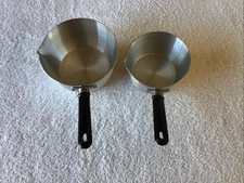 2 Small Vintage Italian Made Sauce Pans, Light Weight Great For Camping