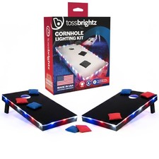 TossBrightz Patriotic LED Cornhole Lights Set of Two - Made in USA with Glo...