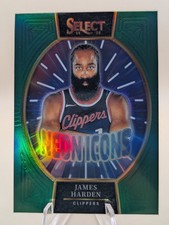 2024-25 Select Basketball James Harden Neon Icons insert card Green #1 Clippers