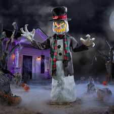 New 6.5 Ft Wicked Woods Animated Led Snarling Snowman