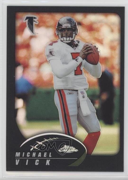 2002 Topps Chrome Black Refractor 181/599 Michael Vick #32 15wb