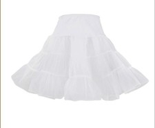 Hip Hop 50s Shop Womens Vintage Style Crinoline Petticoat Slip XS/S
