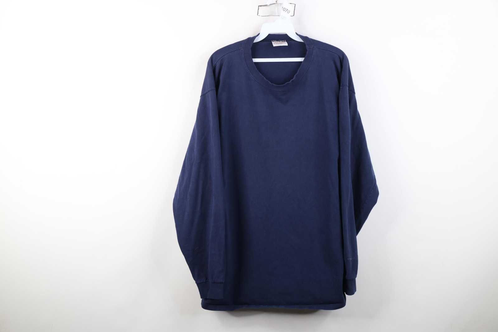 Vtg 90s Streetwear Mens Large Blank Heavyweight Cotton Long Sleeve T Shirt USA