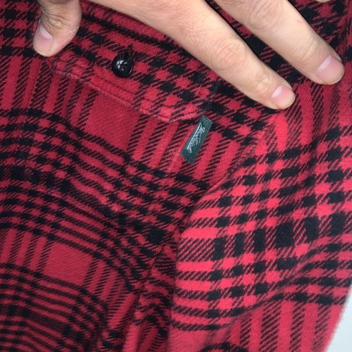Woolrich Flannel Mens XL Buffalo Plaid Red Shirt Jacket Pockets Shacket - Picture 6 of 8