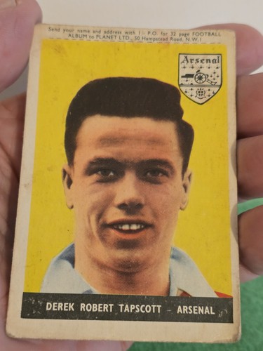 Derek Robert ( Dixie ) Tapscott Arsenal - 1950's A&BC Football Card #20 - Picture 3 of 5